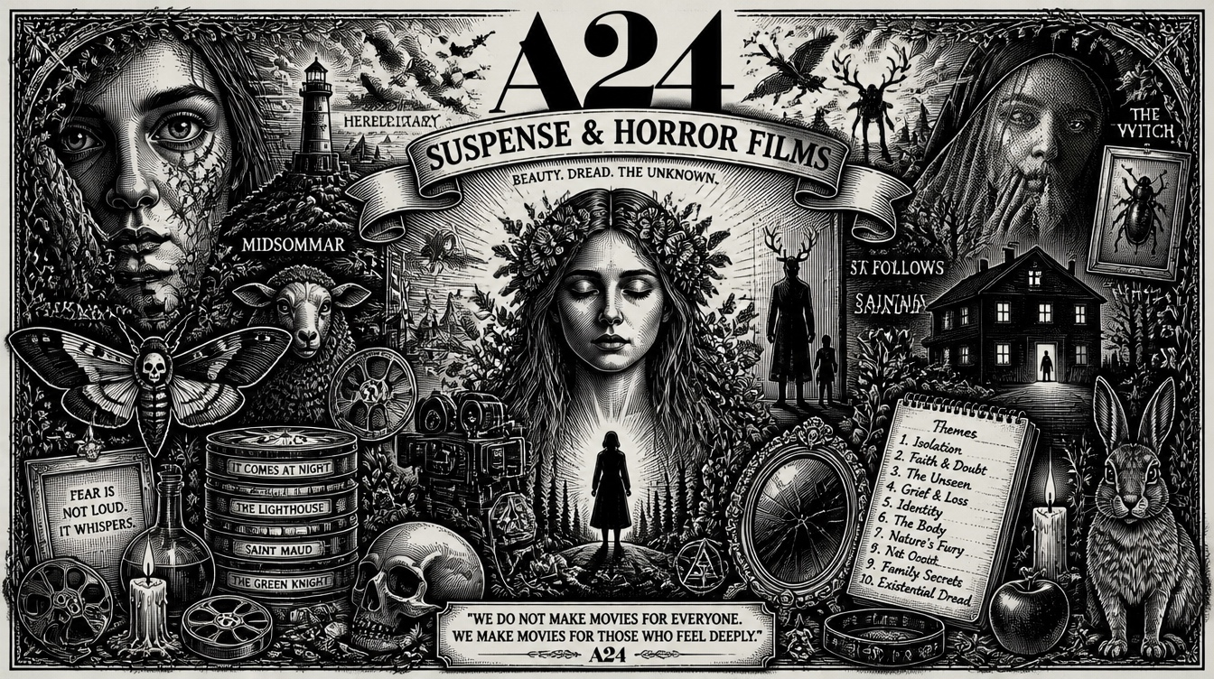 A24 suspense and horror banner