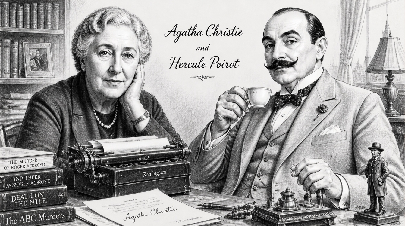 Hercule Poirot illustration and atmosphere