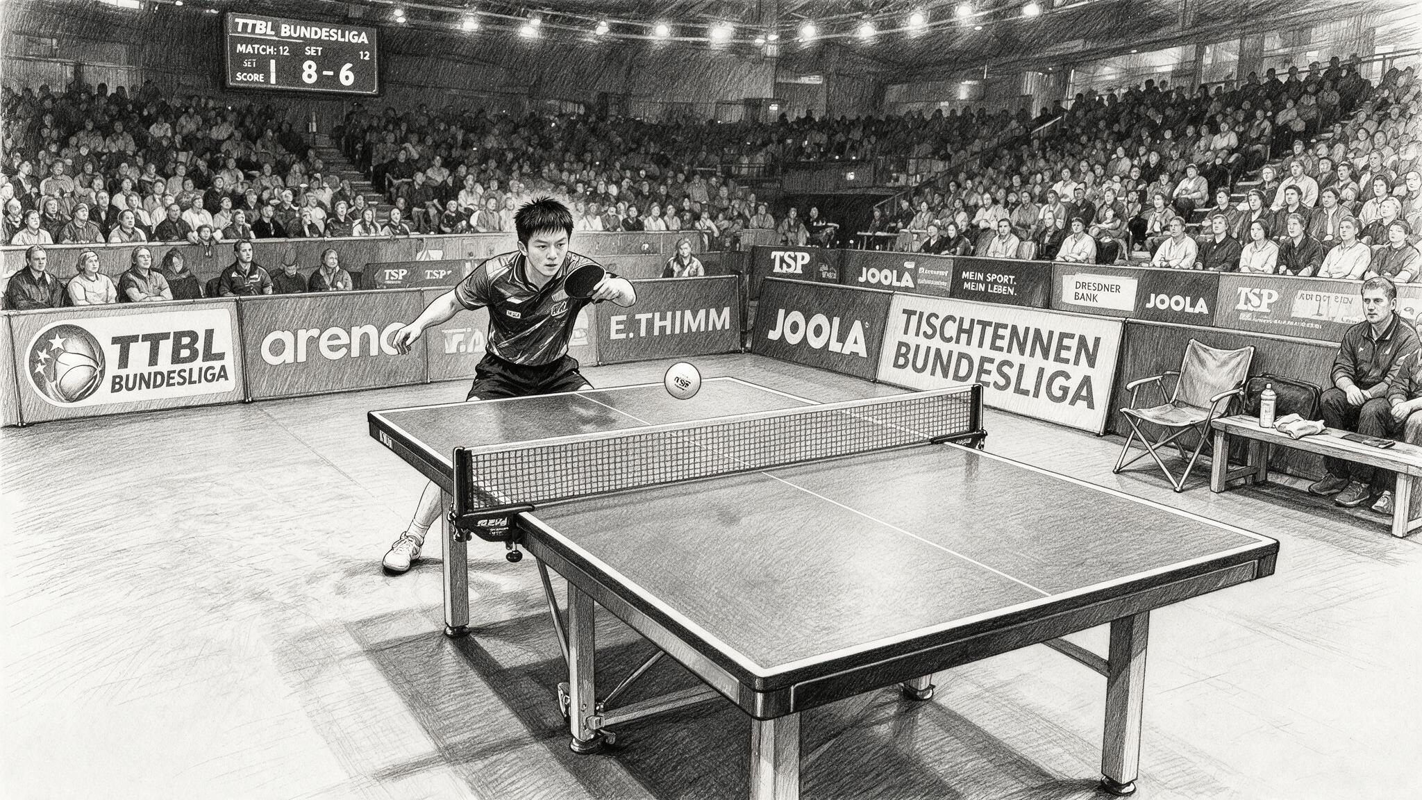 Fan Zhendong in Bundesliga competition in Germany