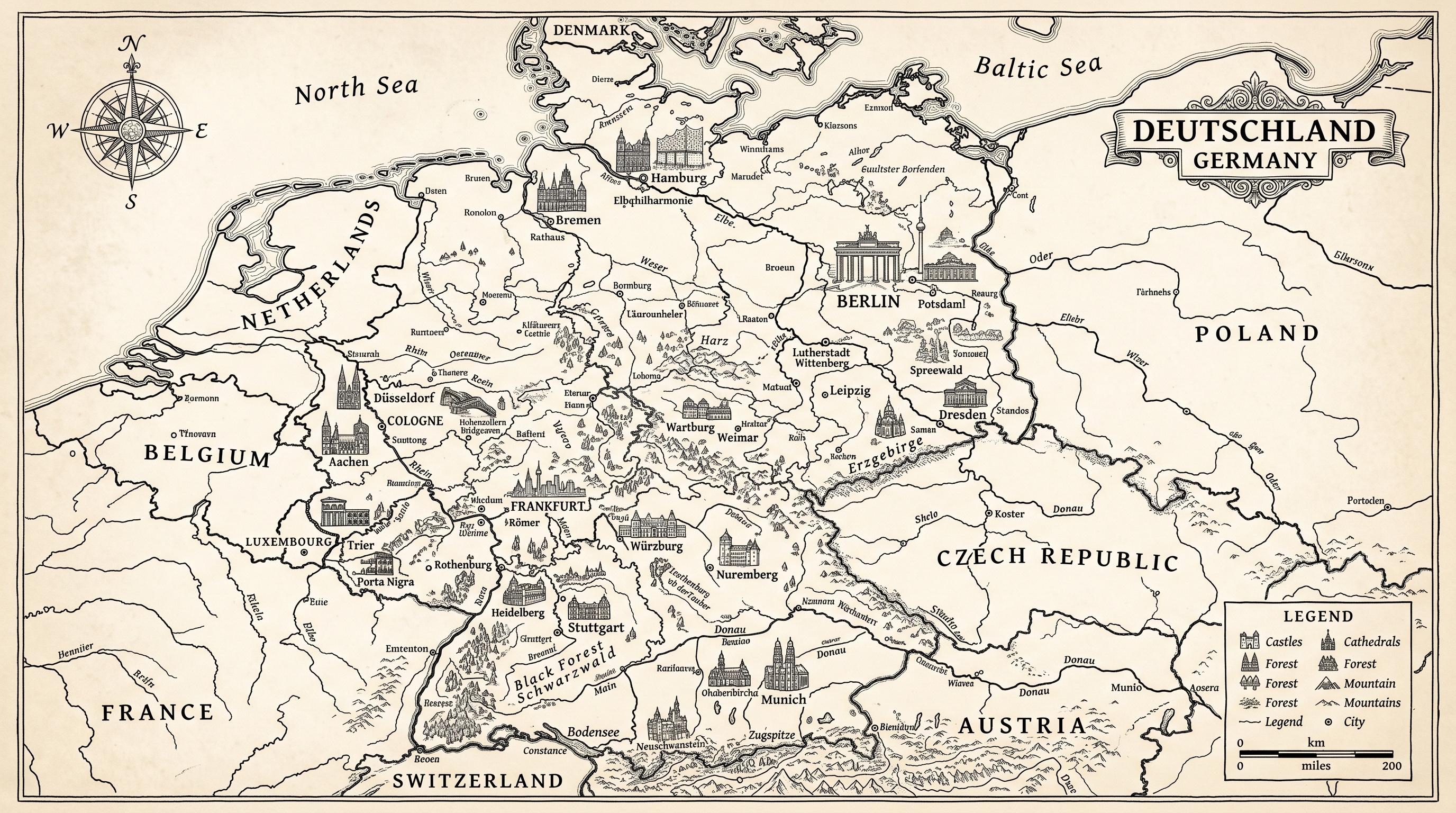 Munich Germany map