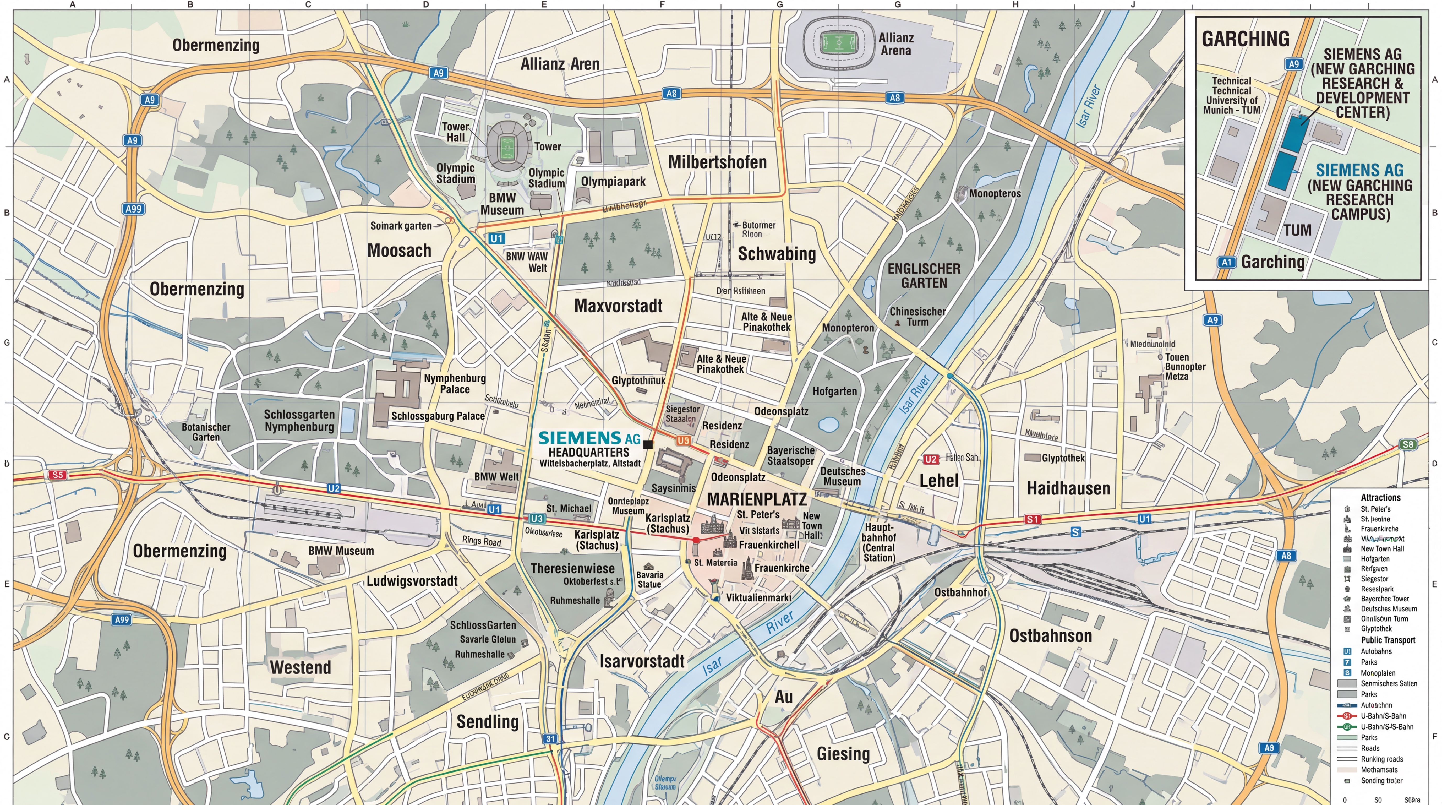 Munich city map