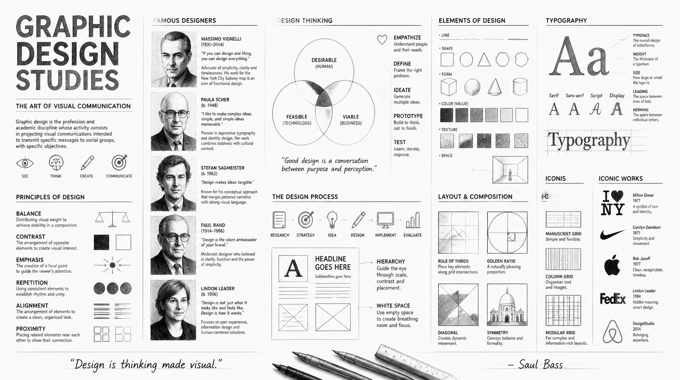 Graphic design typography and layout