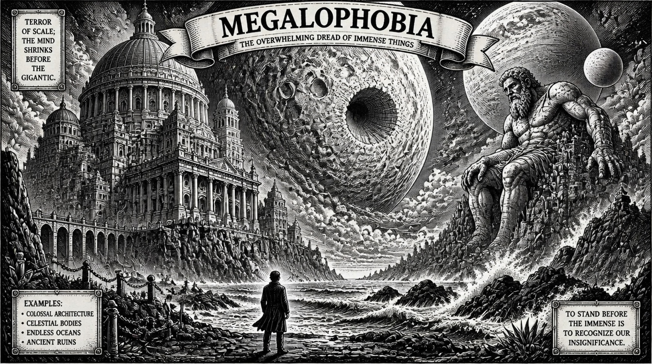 Megalophobia art exhibition banner