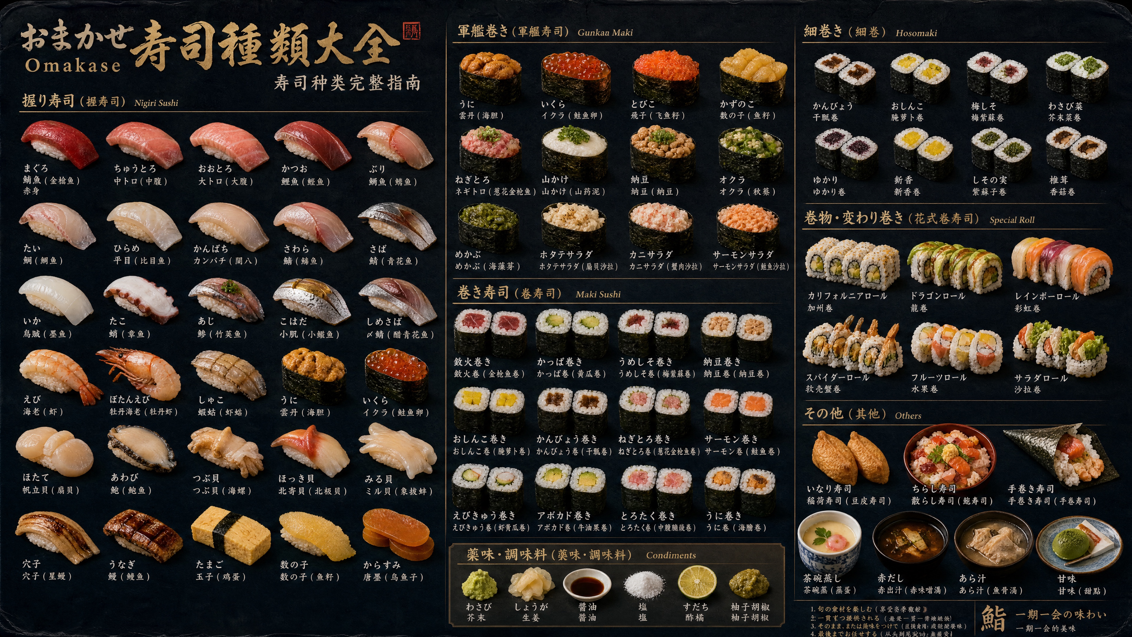 Omakase sushi counter