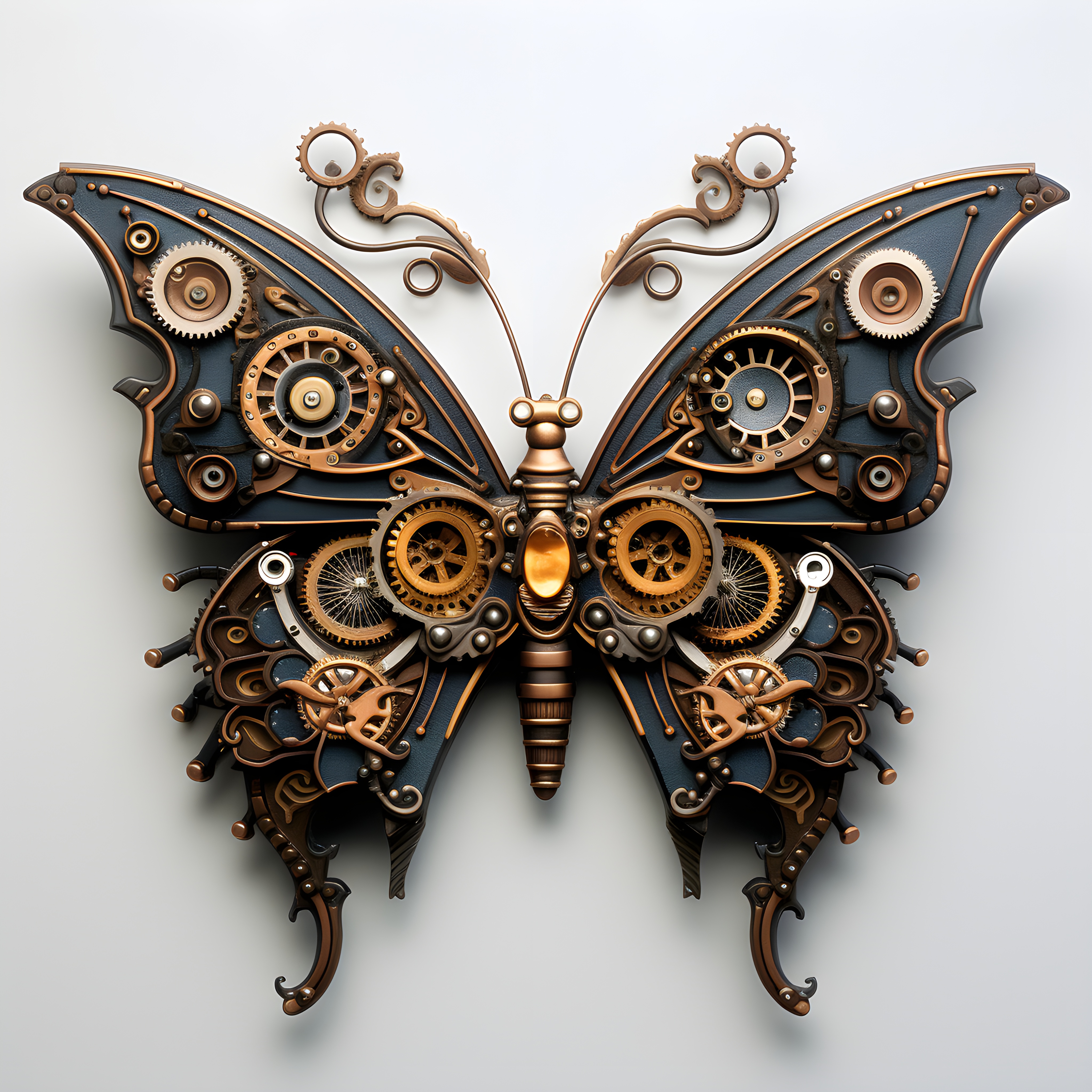 Steampunk butterfly with ornate wings