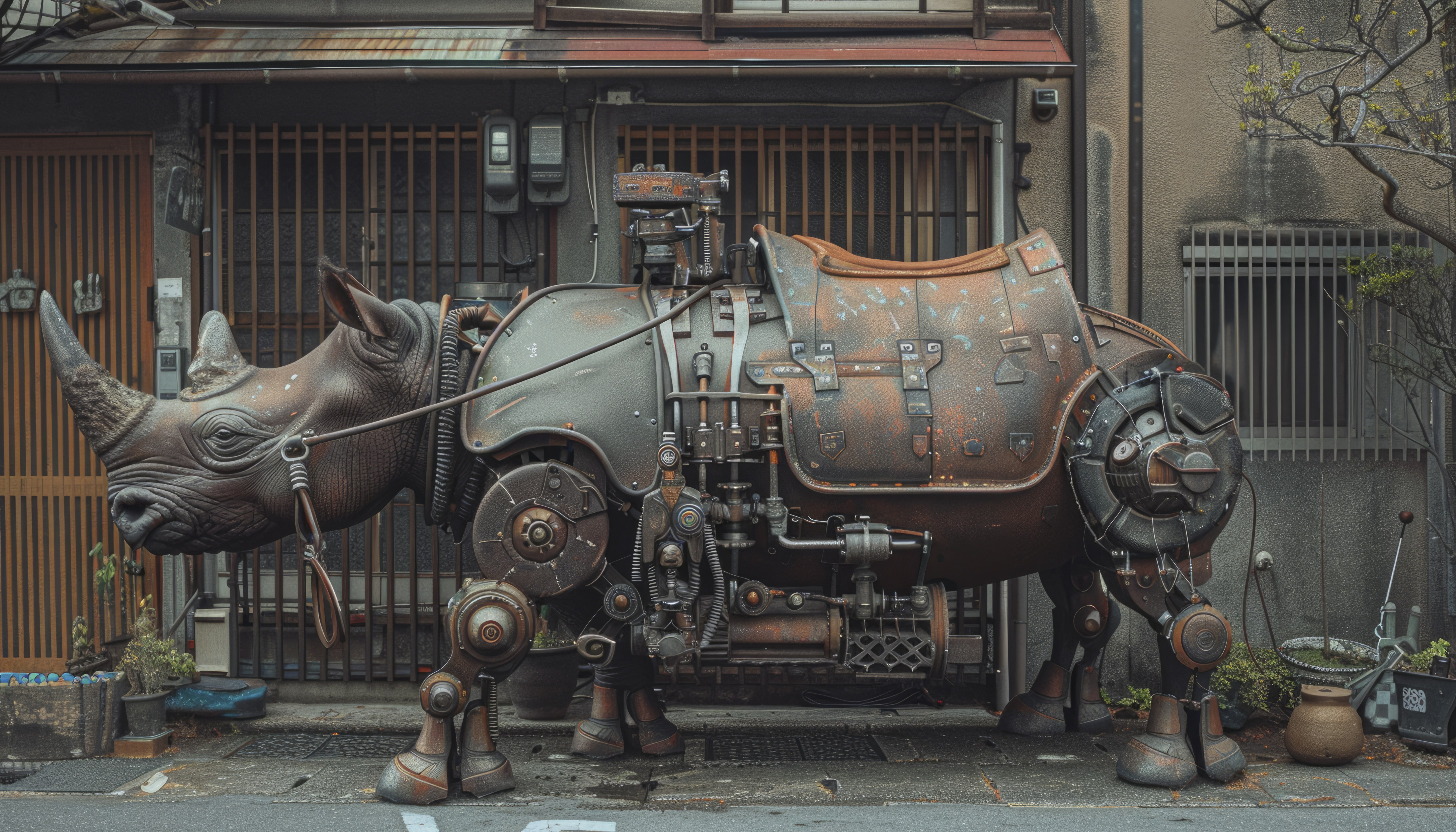 Hybrid steampunk mechanical animal