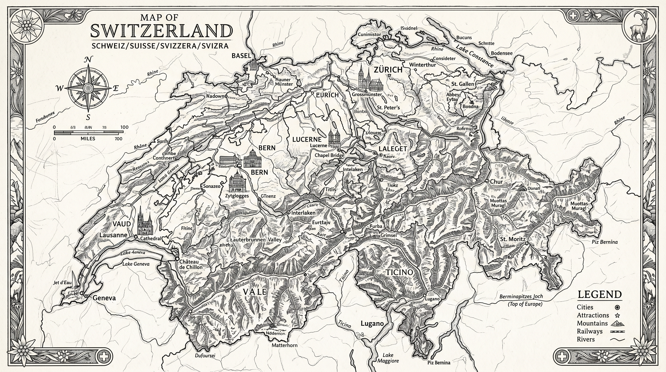 Switzerland map banner
