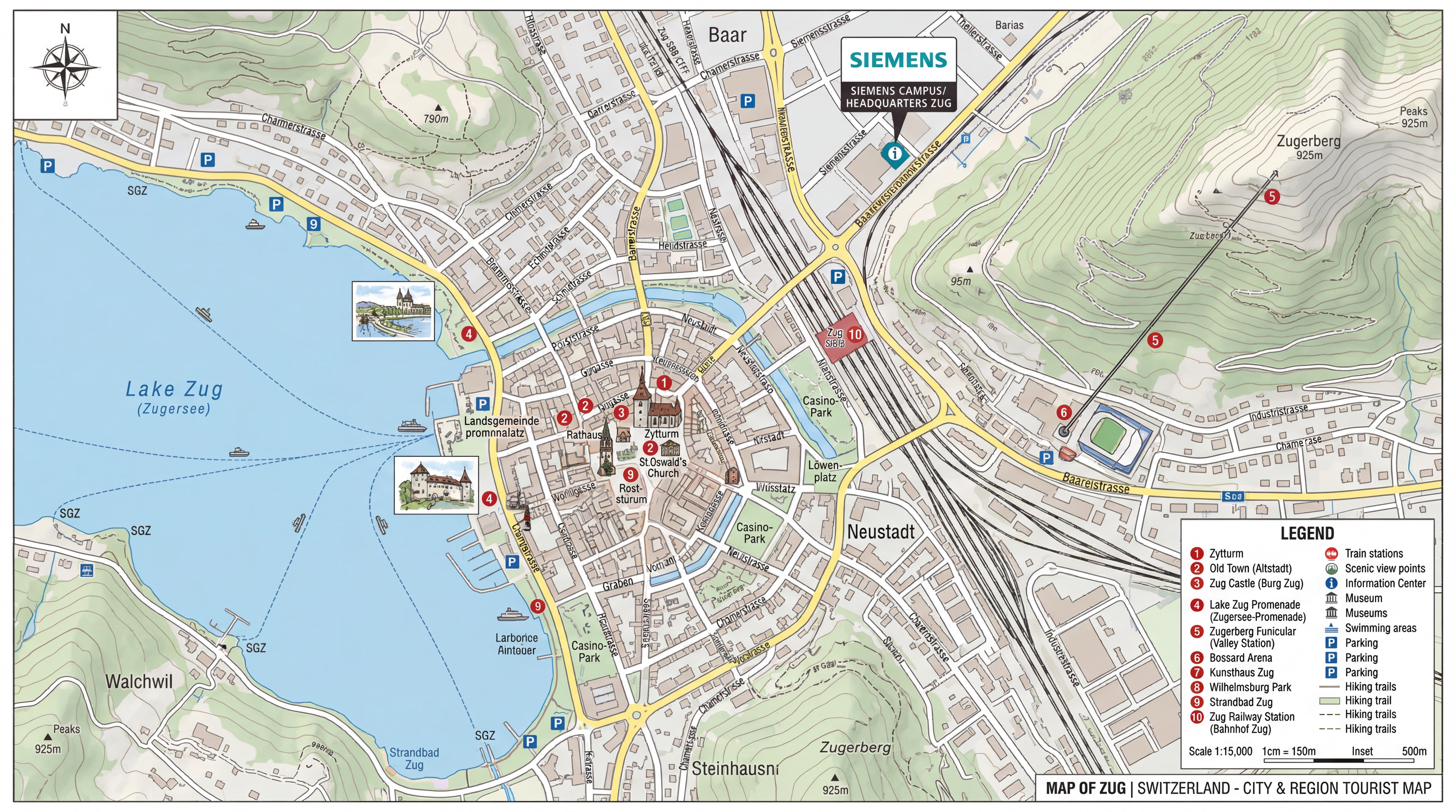 Zug city map