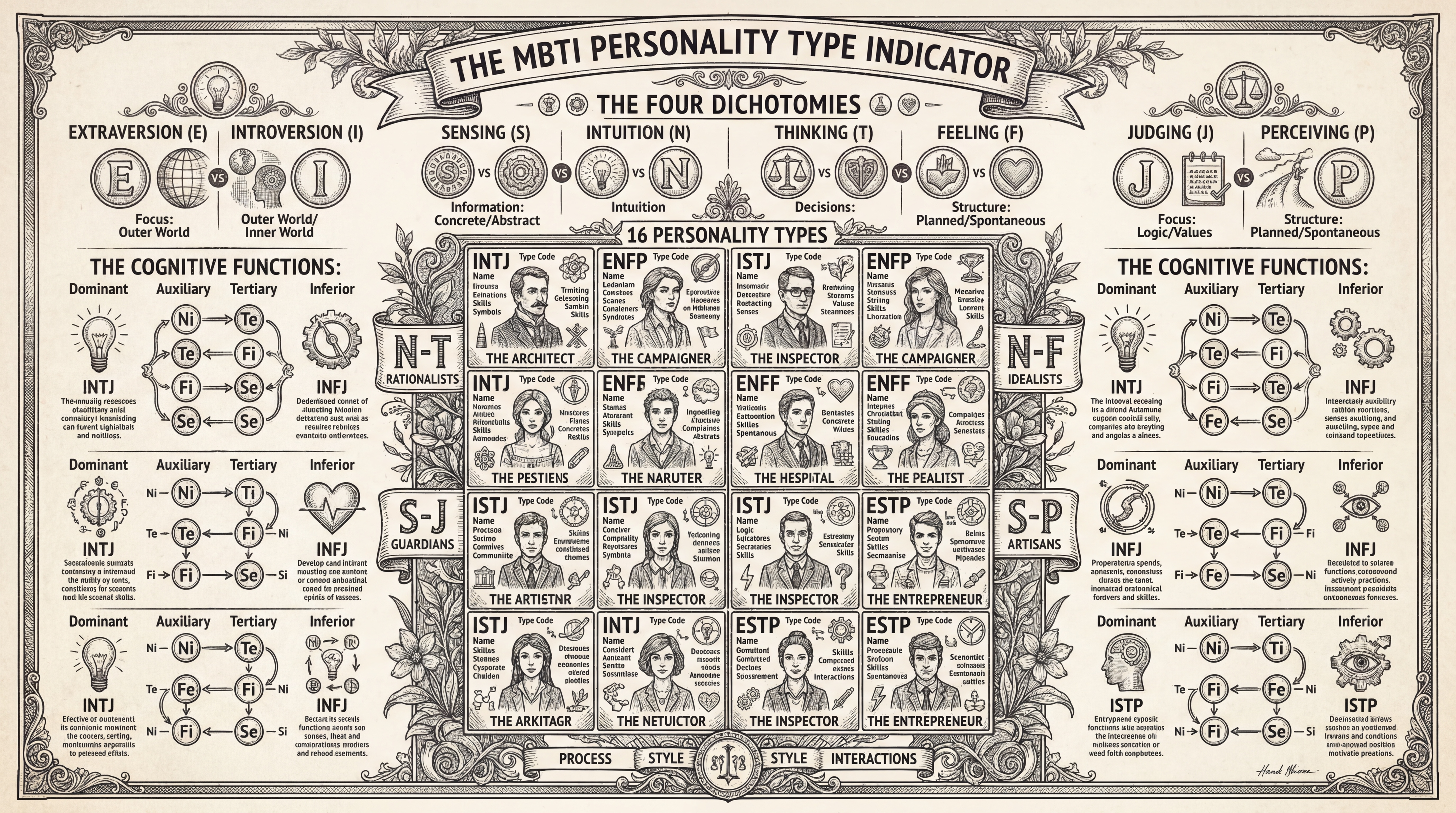 Zhouyi and MBTI visual note